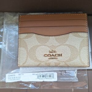 Slim Id Card Case In Signature Canvas